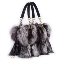 Women's Fox Fur Tote Bag