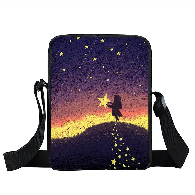 Starry Sky and Space Printed Crossbody Bags