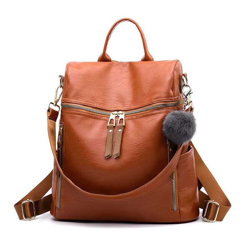 Fashion Style Compact Leather Backpack