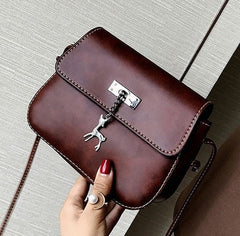 Elegant Crossbody Women's Bag with Deer Pendant
