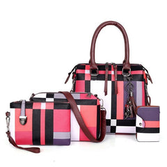 Women's Plaided Bag Set