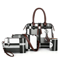 Women's Plaided Bag Set