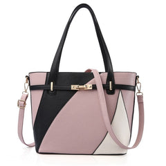 Luxury Geometric Patterned Women's PU Leather Handbag