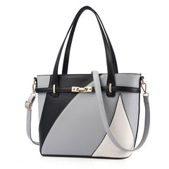 Luxury Geometric Patterned Women's PU Leather Handbag