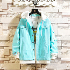 Men's Casual Denim Hoodie