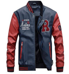 Men's Leather Bomber Jacket