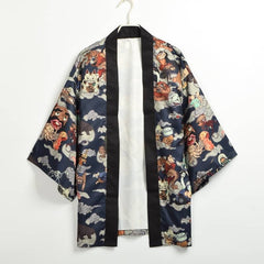 Cartoon Printed Japanese Short Kimono