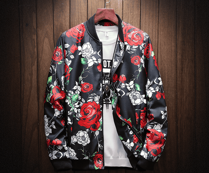 Men's Flower Patterned Jacket