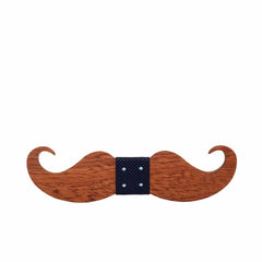 Handmade Mustache Shaped Wooden Bow Tie