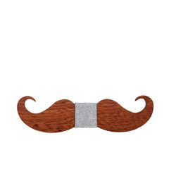 Handmade Mustache Shaped Wooden Bow Tie