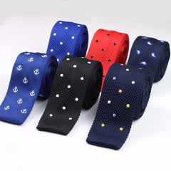 Knitted Striped Slim Men's Ties