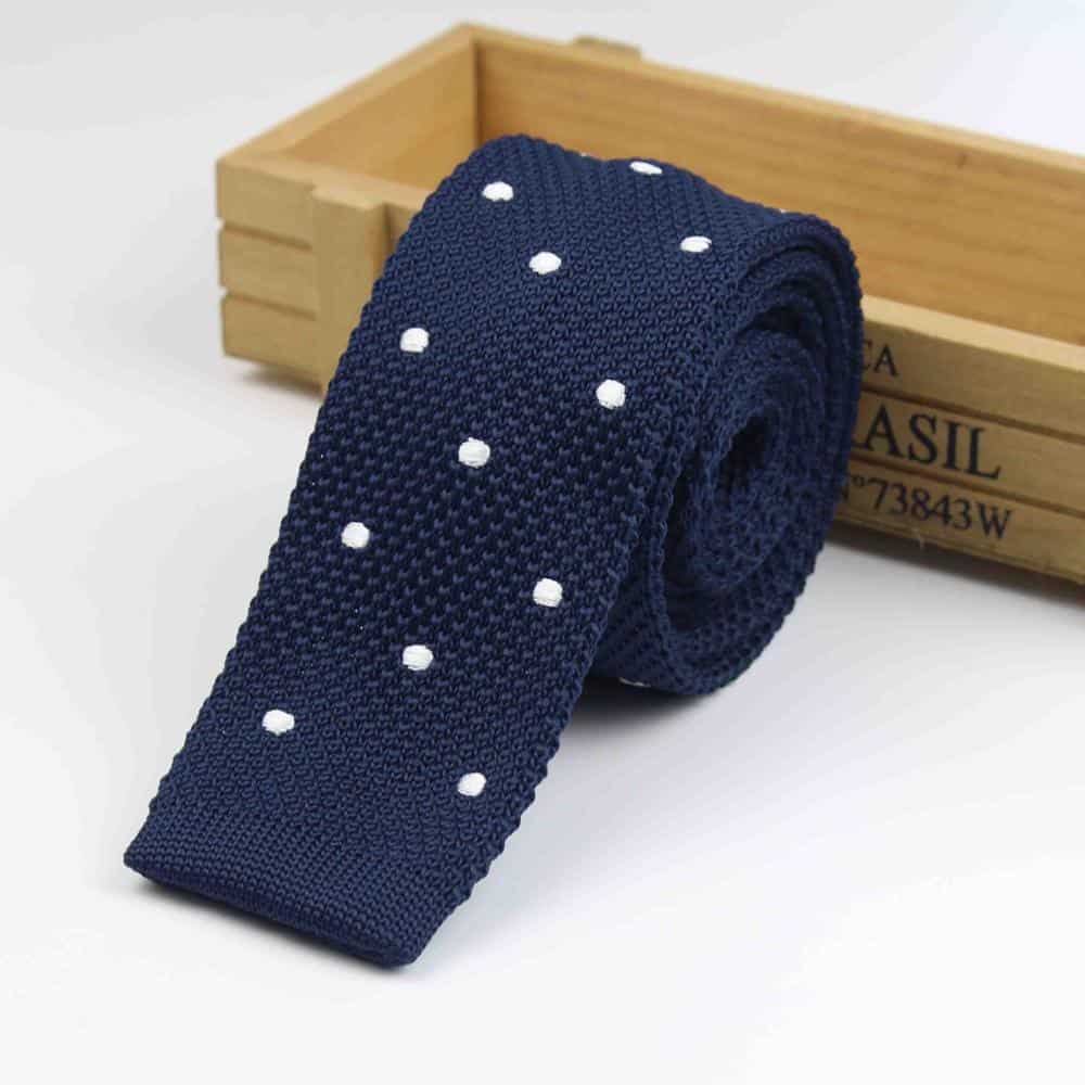 Knitted Striped Slim Men's Ties