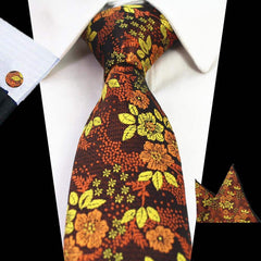 Elegant Floral Patterned Tie For Men