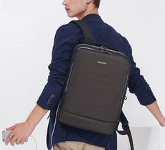 Thin Design Melange Color USB Backpack