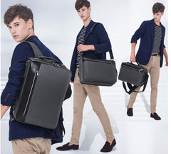 Men's 3 in 1 Leather Detail Laptop Backpack