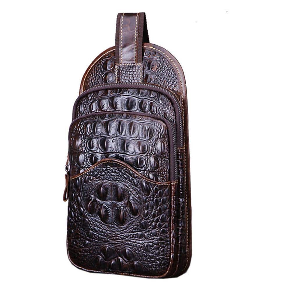 Crocodile Leather Crossbody Bag