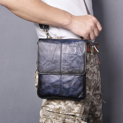 Slim Leather Messenger Bag for Men