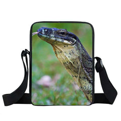 Messenger Bag With Frog Print
