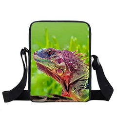 Messenger Bag With Frog Print