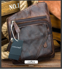 Casual Solid Men's Genuine Leather Shoulder Bag