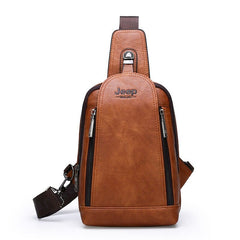 Men's Leather Sling Bag with Wallet