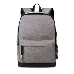 Men's Basic Backpack with USB Charging
