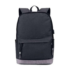 Men's Basic Backpack with USB Charging