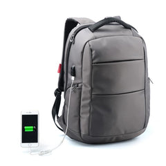 Men's Waterproof Backpack With External USB Charger