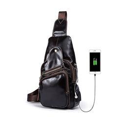 Men's Genuine Leather Crossbody Bag