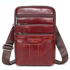 Genuine Cow Leather Men's Crossbody Bag