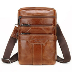 Genuine Cow Leather Men's Crossbody Bag