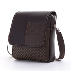 Men's Stylish Leather Shoulder Bag with Adjustable Strap