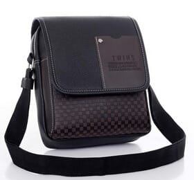 Men's Stylish Leather Shoulder Bag with Adjustable Strap