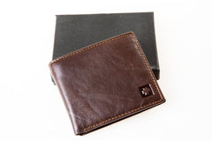 Men's Cow Leather RFID Blocking Wallet