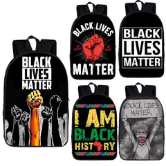Black Lives Matter Printed Canvas Backpack