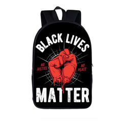 Black Lives Matter Printed Canvas Backpack