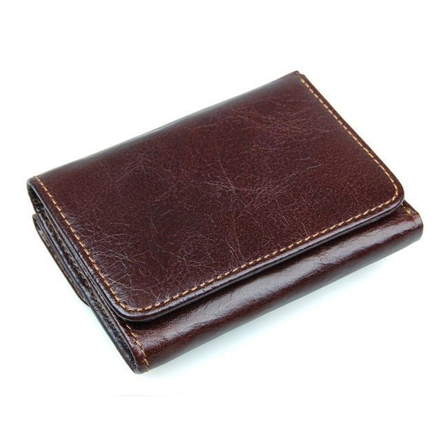 Men's Vertical Wax Leather Wallet