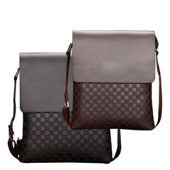 Men's Checked Shoulder Bag