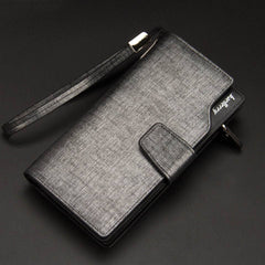 Men's PU Leather Long Wallet