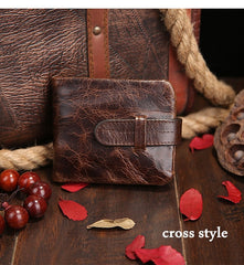 Vintage Coffee Solid Men's Genuine Leather Wallet