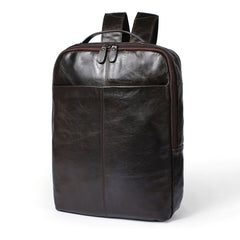 Business Men's Genuine Leather Backpack