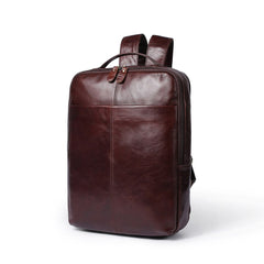 Business Men's Genuine Leather Backpack