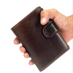 Men's Genuine Cow Leather Short Wallet