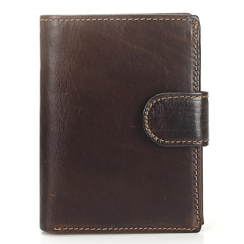 Men's Genuine Cow Leather Short Wallet