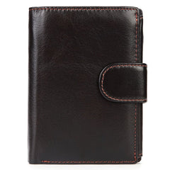 Men's Genuine Cow Leather Short Wallet
