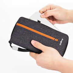 Elegant Long Denim Wallet for Men