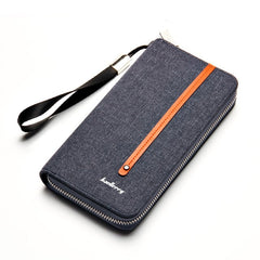 Elegant Long Denim Wallet for Men