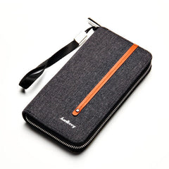 Elegant Long Denim Wallet for Men