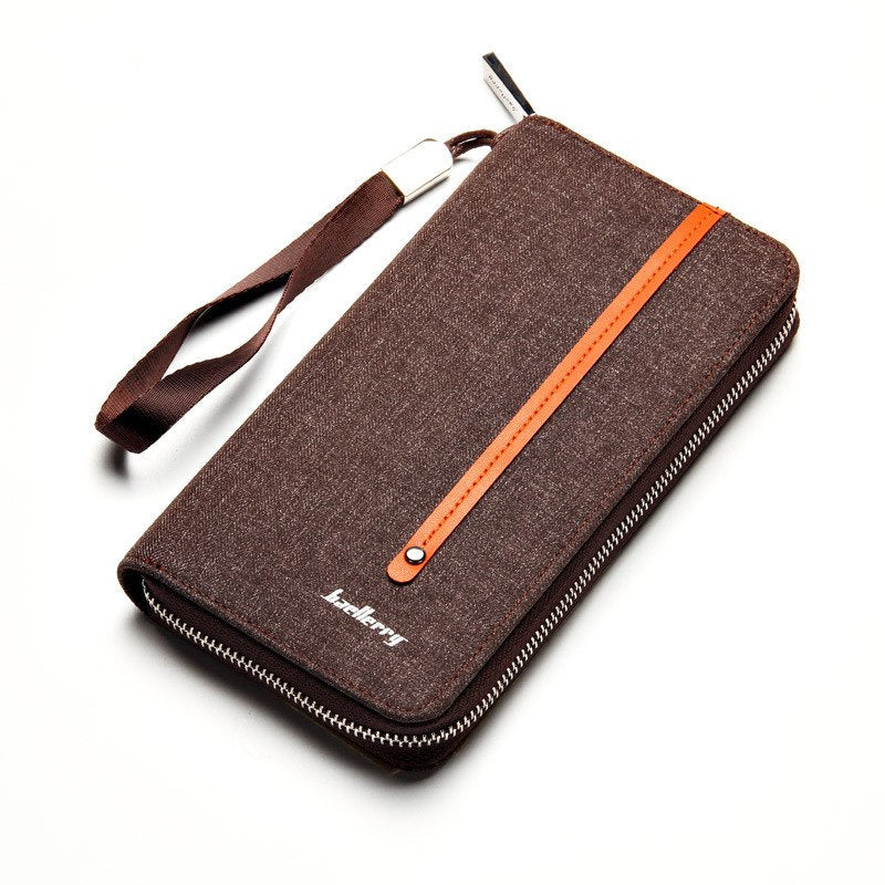 Elegant Long Denim Wallet for Men