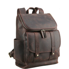 Vintage Large Capacity Men's Genuine Leather Backpack